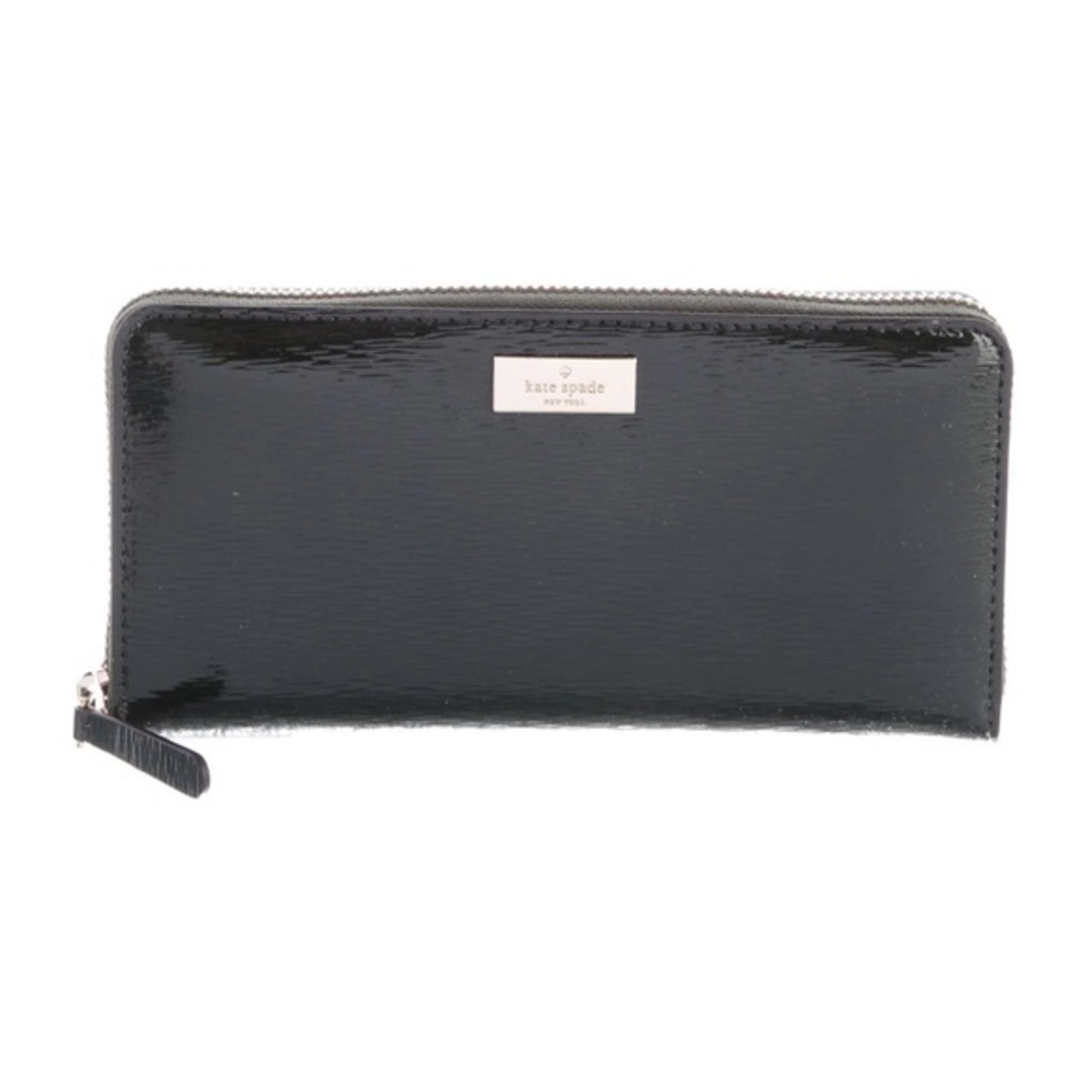 Kate Spade Bixby Place Black Glossy Patent Leather Wallet